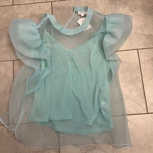 Aqua blouse